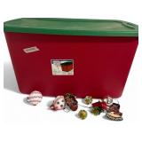 Christmas Ornaments w Bin