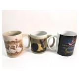 3 Ceramic Coffee Mugs By Otagiri & Others