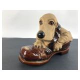 Royal Haeger Hound Dog In Shoe Figurine