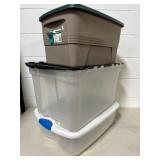 Plastic Storage Bins W/Lids