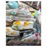 Fabric Scrap Lot With Various Patterns & Textures