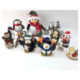 Penguin & Snowman Holiday Decor Lot