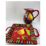 Pfaltzgraff Sedona Fruit Pitcher & Tray