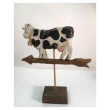 Handcrafted Cow Figurine On Arrow Base