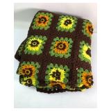 Handmade Crochet Sunflower Blanket 48 X 62ï¿½