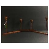 MCM Aomine Japan Teak Candle Holder Set