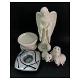 Lenox Angel, Base, Rabbits & Candle Holder