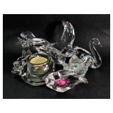Decorative Glass Figures & Candleholder