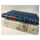2 Photo Albums With Floral & Blue Covers