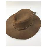 Brown Suede Western Hat With Braided Band