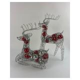 Wire Reindeer Decorations With Ornaments