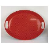 Candy Striped Metal Tray Made In Italy