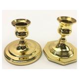 Vtg Baldwin Brass Candlesticks 3 & 3.25 Tall