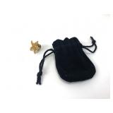 Swarovski Gold-Tone Starfish Lapel Pin W/ Pouch