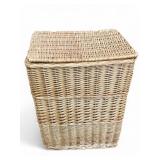 Wicker Basket With Lid & Handles