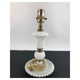 Hobnail Milk Glass Table Lamp