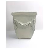 White Decorative Square Ceramic Planter
