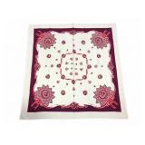 Vtg Floral Tablecloth 49 X 48