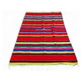 Mexican Serape Blanket 89 X 49.5 With Fringe