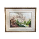 Paul Granville Colored Etching, Pencil Signed