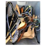 Hangers Lot In Sterilite Flip-Top Tote