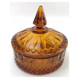 Vtg Indiana Glass Diamond Point Candy Dish