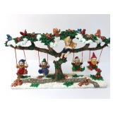 Gnome Tree Swing Figurine 14ï¿½ï¿½ Wide