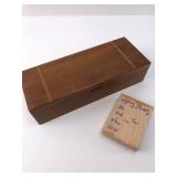 Wooden Music Box & Rubber Stamp