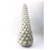 White Ceramic Christmas Tree With Glitter Accents
