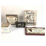 Decorative Plaques & Blocks Set
