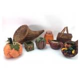 Fall Decor Bundle W/Baskets & Pumpkins