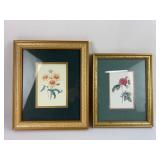 Framed Floral Prints In Gold Frames