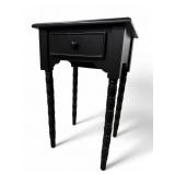 Black Wooden Side Table With Drawer