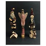 Santa, Angel & Snowman Figurines