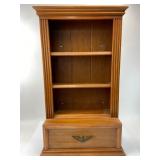 Wood Hanging Shelf With Eagle Accent Drawer