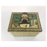 Cardboard Box With Santa & Trees Design