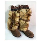 Muk Luks Womenï¿½s Fur Boots Size 10