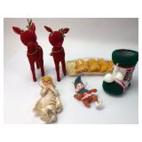 Christmas Decorations With Deer & Figurines