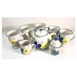 Crown Dynasty Hand Painted Floral Tea Set