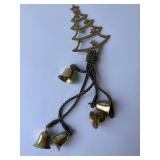 Brass Christmas Tree & Bell Decoration