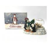 Debbie Mumm Penguin Snow Globe Scene