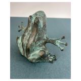 Cast-Iron Frog With Verdigris Patina