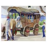 E.W. Pellerin Framed Watercolor Painting 26ï¿½20ï¿½ï¿½