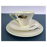 1930s Royal Doulton Jewel Teacup, Saucer & Plate