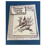 1955 Michigan Wildlife Sketches Paperback