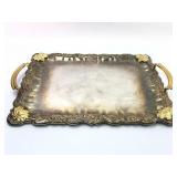 Silver Plated Serving Tray With Handles