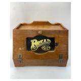 Wooden Bread Box With Glass Panel