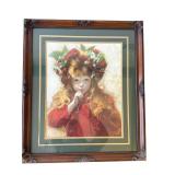 Alcide Robaudi Girl In Red Hat Print