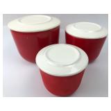 3 Ceramic Containers W/ Lids