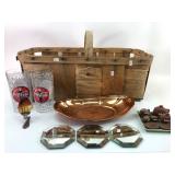 Decorative Basket, Coca-Cola Glasses & More
